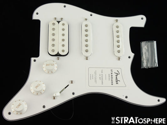 Fender Standard Strat *HSS LOADED PICKGUARD PICKUPS, Stratocaster, White.