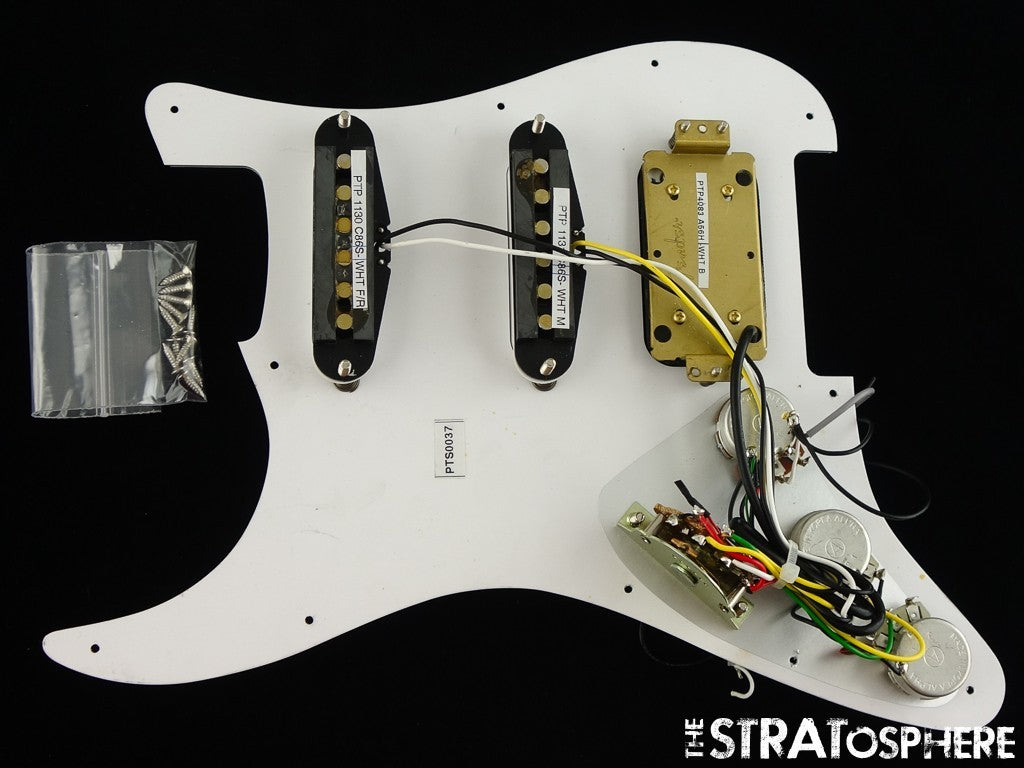 Fender Standard Strat *HSS LOADED PICKGUARD PICKUPS, Stratocaster, White.