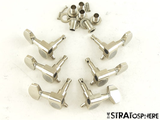 USED LEFTY Epiphone Les Paul Tribute E1 TUNERS, Tuning Pegs Guitar Parts Nickel.