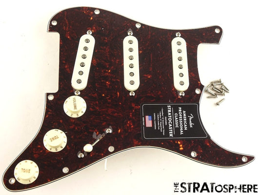 Fender American Professional Classic Stratocast LOADED PICKGUARD Strat, Tortoise