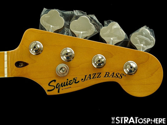Fender Squier Classic Vibe 70s Jazz J Bass NECK & TUNERS, Block Inlays Maple