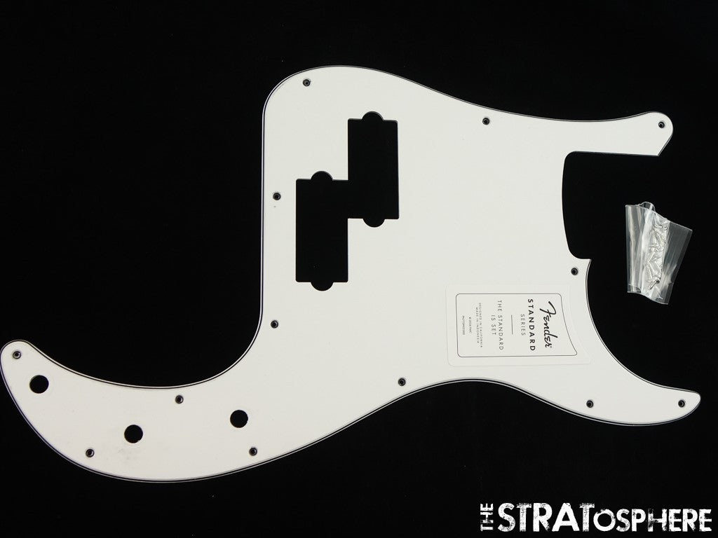 Fender Standard Precision Bass PICKGUARD White 3 Ply!
