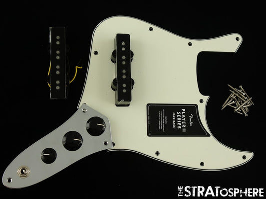 Fender Player II Jazz J Bass LOADED PICKGUARD, Alnico 5 Parchment 3 Ply
