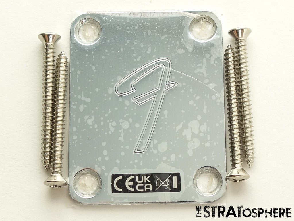 Fender Player II Modified Tele, Chrome 4-Bolts NECK PLATE, Guitar, Part