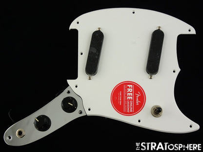 Fender Squier Sonic Mustang Series LOADED PICKGUARD Part, Prewired White.