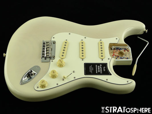 Fender Player II Stratocaster Strat LOADED BODY, Chambered Ash White Blonde