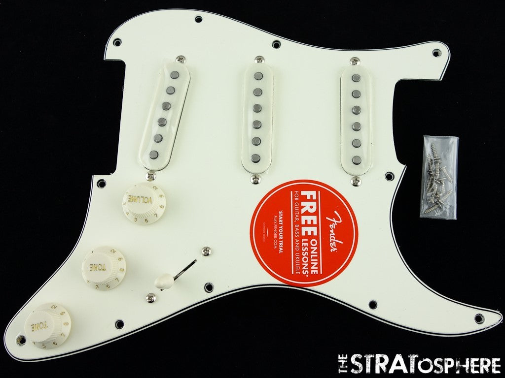 Fender Squier 60s Strat LOADED PICKGUARD, 1960s Stratocaster, Alnico, Parchment.