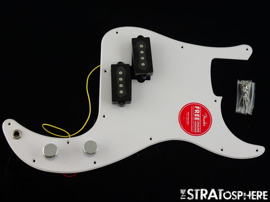 Fender Squier Sonic Precision P Bass LOADED PICKGUARD Prewired White!