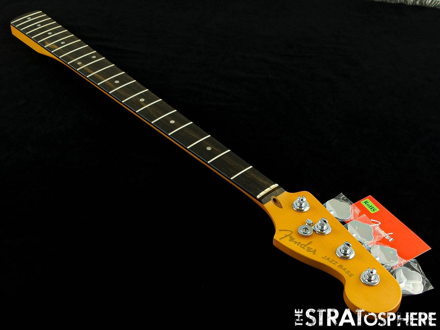 Fender American Ultra II Jazz BASS NECK w/ TUNERS, USA Modern ''D'', Ebony
