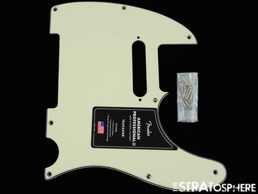 Fender American Professional II Telecaster, Tele PICKGUARD, Mint Green, 3 Ply.