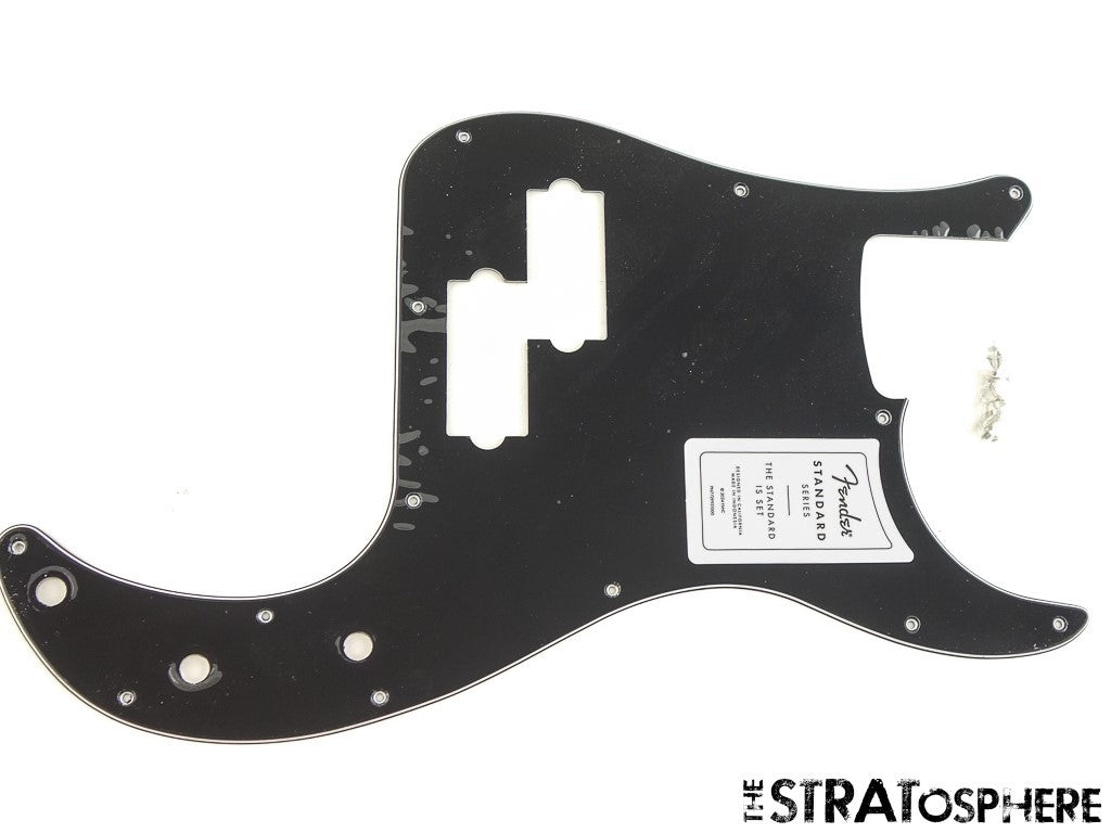 Fender Standard Precision Bass, PICKGUARD Bass Guitar Black 3 Ply