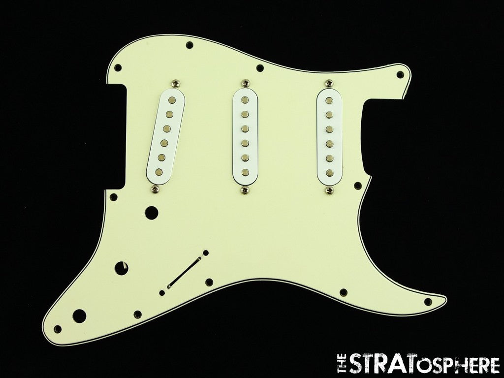 USED Fender Squier Strat SEMI-LOADED PICKGUARD Guitar Parts Aged White $10 OFF