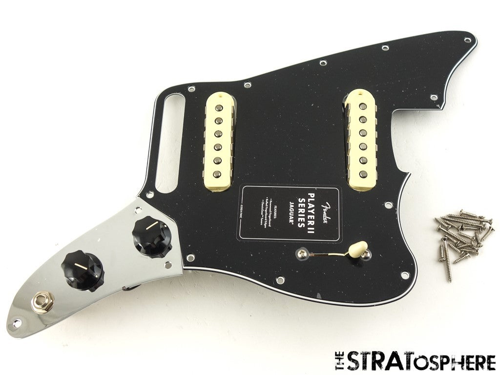 Fender Player II Jaguar Series LOADED PICKGUARD, Guitar Alnico 2 & 5 Black!