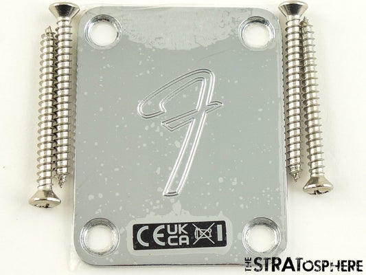 Fender Player II Jaguar Series 4-Bolt ''F'' NECK PLATE + Bolts, Parts!