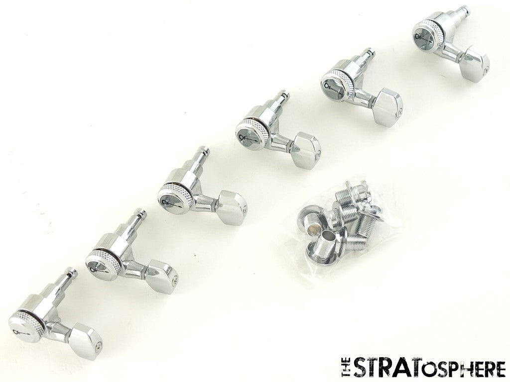 6 LEFTY Charvel SC2 So-Cal Style 2, 24 Pro Mod LOCKING TUNERS TUNING PEG Chrome.