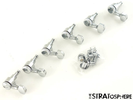 6 LEFTY Charvel SC2 So-Cal Style 2, 24 Pro Mod LOCKING TUNERS TUNING PEG Chrome.
