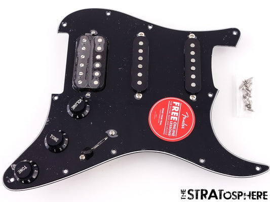 Fender Squier Classic Vibe 70s Strat, HSS LOADED PICKGUARD Alnico Pickups, Black