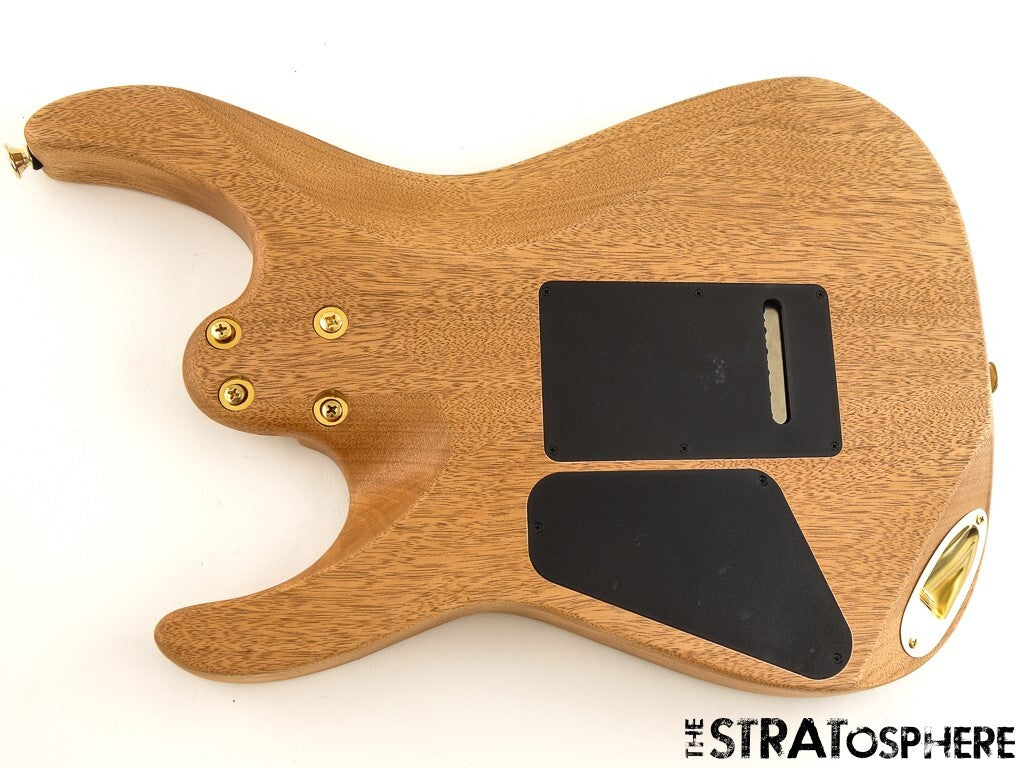 Charvel DK22 SSS Pro Mod Dinky BODY & GOLD HARDWARE Mahogany w/ Walnut Top NAT