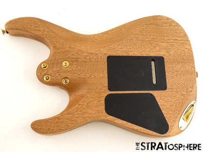 Charvel DK22 SSS Pro Mod Dinky BODY & GOLD HARDWARE Mahogany w/ Walnut Top NAT