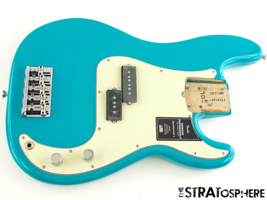 Fender American Professional II Precision Bass V 5 LOADED BODY, Miami Blue.