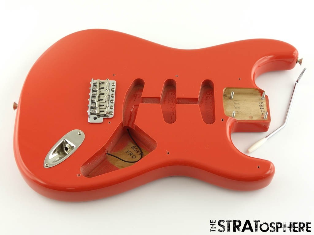 Fender Custom Shop 58 C/R Strat TCP BODY & HARDWARE Aged Fiesta Red