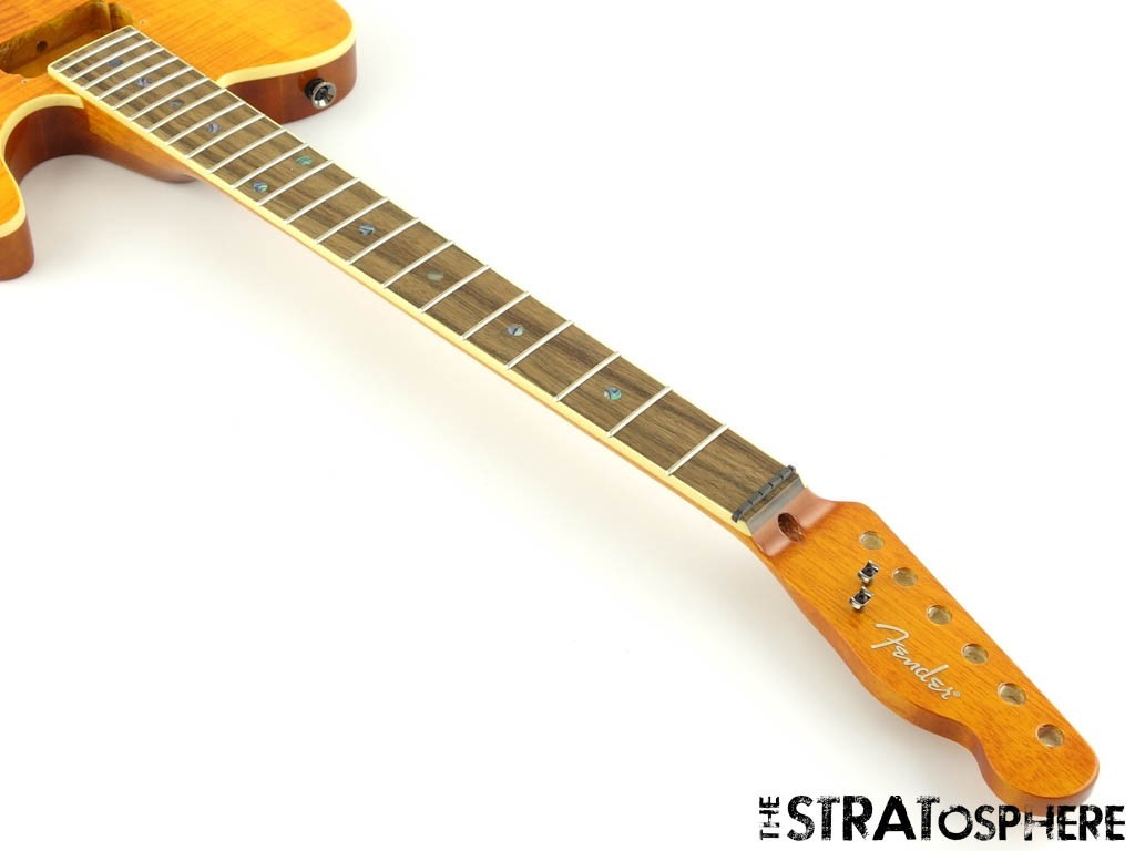 Fender Flame Maple Top Telecaster Tele BODY w/ NECK, FMT Set Neck, Amber