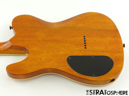 Fender Flame Maple Top Telecaster Tele BODY w/ NECK, FMT Set Neck, Amber