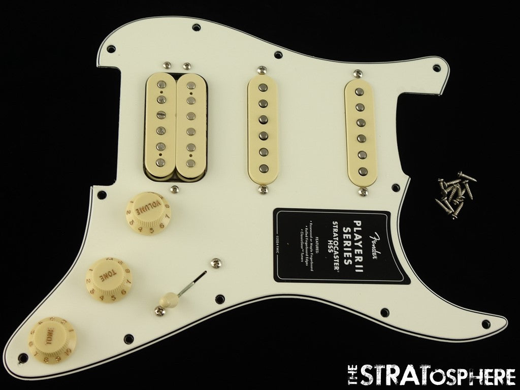 Fender Player II Strat HSS Series LOADED PICKGUARD, PG PICKUPS, Alnico 2 & 5.