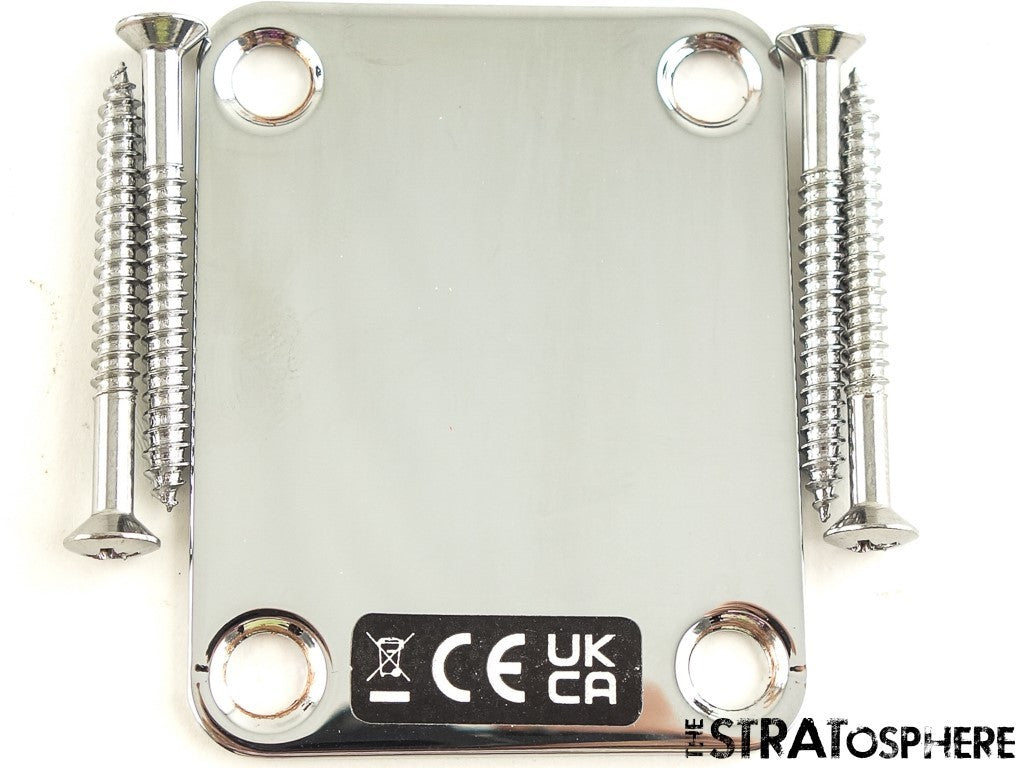 Fender Standard Jazz J Bass NECK PLATE, Chrome.