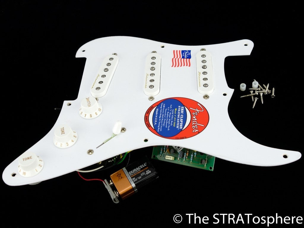 Fender CLAPTON Strat LOADED PICKGUARD Stratocaster Noiseless & Boost, Prewired.