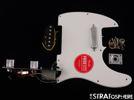 Fender Squier Sonic Tele LOADED PICKGUARD, Telecaster Guitar, Prewired, White.