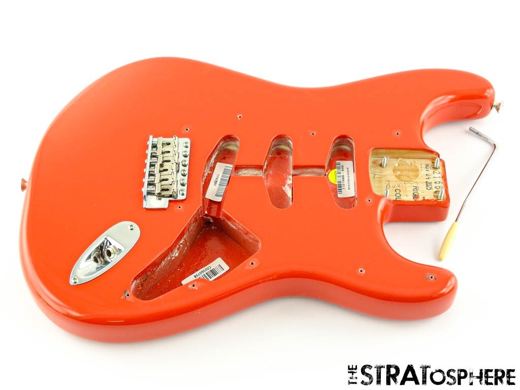 Fender AV II American Vintage 1961 Strat BODY +HARDWARE Fiesta Red