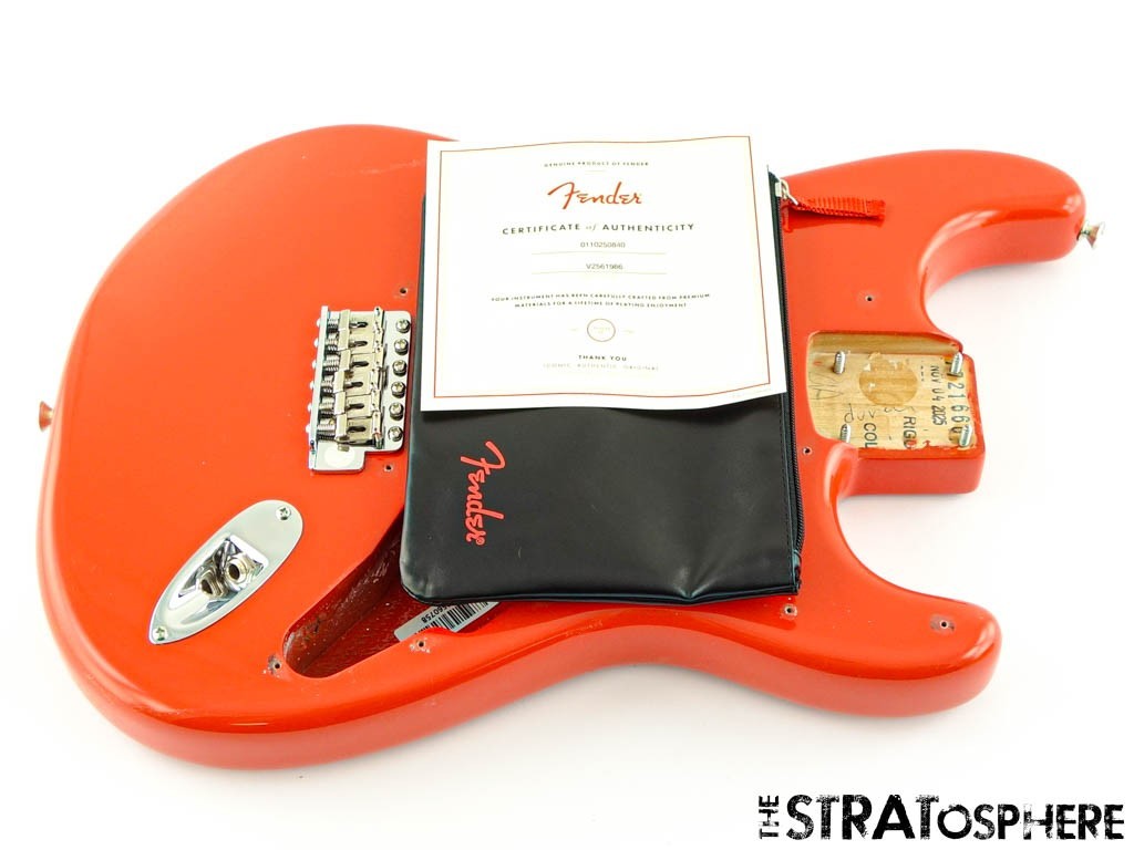Fender AV II American Vintage 1961 Strat BODY +HARDWARE Fiesta Red