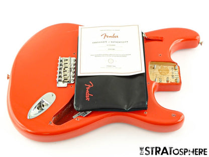Fender AV II American Vintage 1961 Strat BODY +HARDWARE Fiesta Red