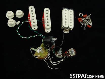 USA Fender American Ultra II Strat HSS PICKUPS POTS KNOBS S-1 Haymaker Noiseless
