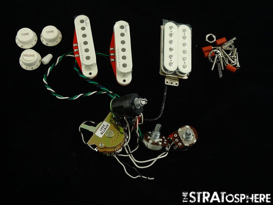 USA Fender American Ultra II Strat HSS PICKUPS POTS KNOBS S-1 Haymaker Noiseless