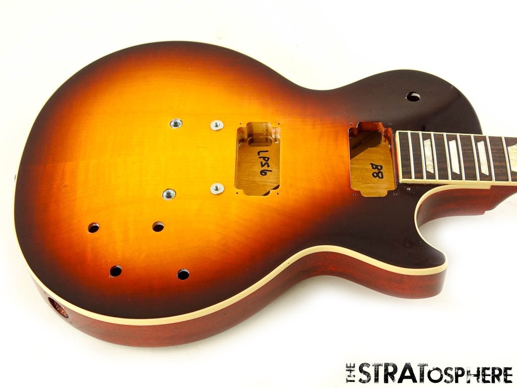 USED Gibson Les Paul Standard 60s BODY + NECK Figured Top Bourbon Burst $50 OFF