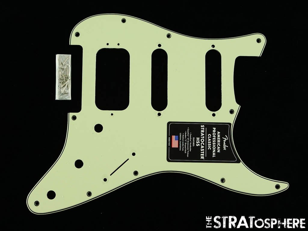 Fender American Professional Classic Stratocaster Strat PICKGUARD HSS Mint Green