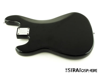 USED Fender MIJ Precision BASS BODY + HARDWARE P Bass Black.