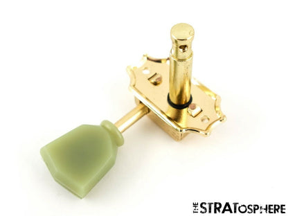 *NEW Wilkinson Deluxe 3x3 EZ-LOK Locking TUNERS Gold + Mint WJ44-GD (EZ POST)