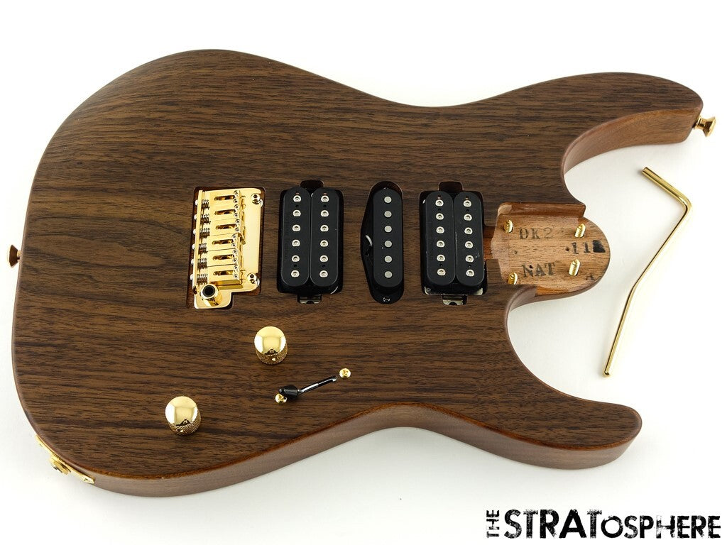 LOADED Charvel MJ DK24 HSH 2 Pt. Mahogany BODY Duncan Walnut Top Natural $20 OFF