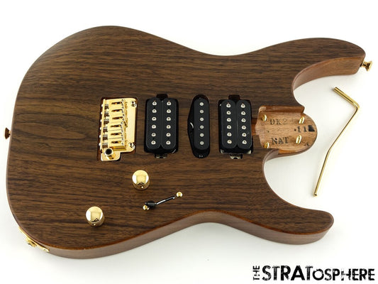 LOADED Charvel MJ DK24 HSH 2 Pt. Mahogany BODY Duncan Walnut Top Natural $20 OFF