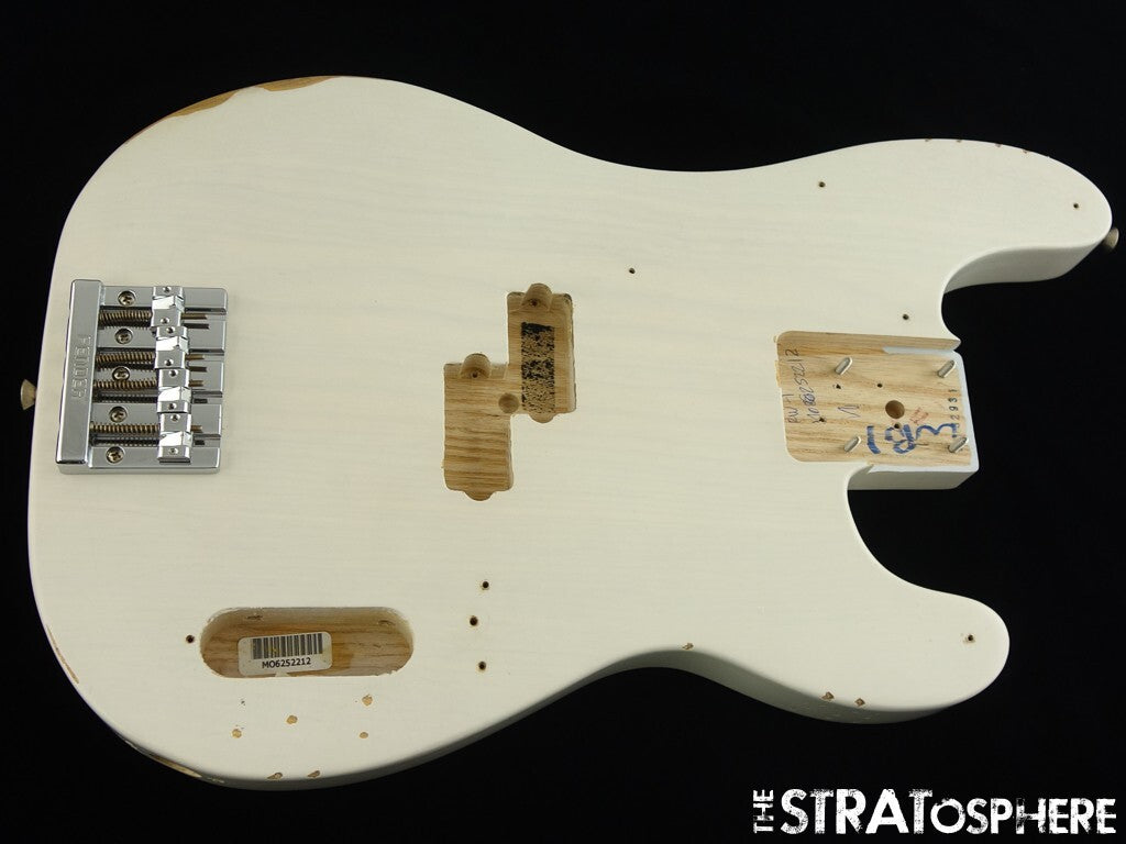 Fender Mike Dirnt Road Worn P Bass BODY + HARDWARE, Precision White Blonde NITRO