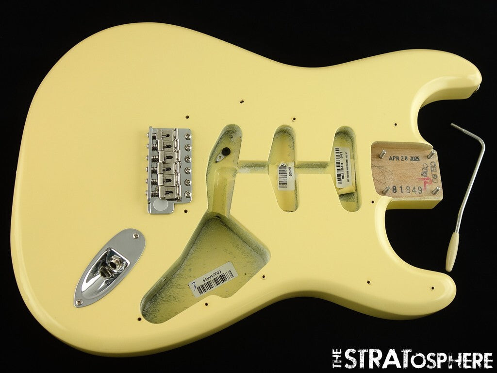American Fender MALMSTEEN Strat BODY W/ HARDWARE Stratocaster, Vintage White