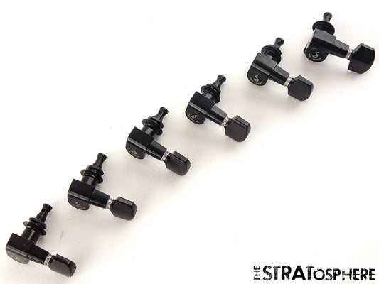 NEW Schaller M6 Mini 6 In Line TUNERS TUNING PEGS for Guitar, Black TK-0960-003