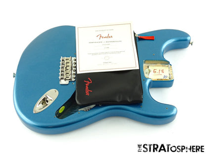 Fender AV II American Vintage 1973 Strat BODY +HARDWARE 73 Ash Lake Placid Blue