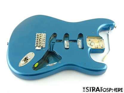 Fender AV II American Vintage 1973 Strat BODY +HARDWARE 73 Ash Lake Placid Blue