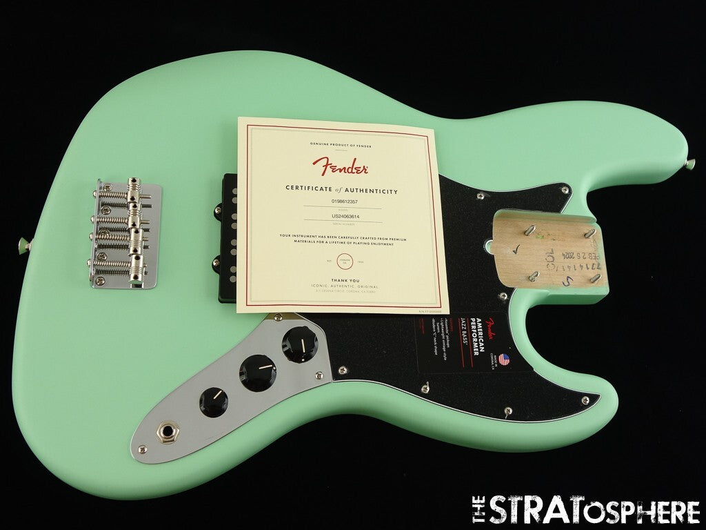 Fender American Performer Jazz Bass LOADED BODY, USA Guitar Surf Green.