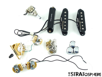 Fender Tom Morello Strat PICKUPS POTS KNOBS & SWITCH Noiseless Stratocaster