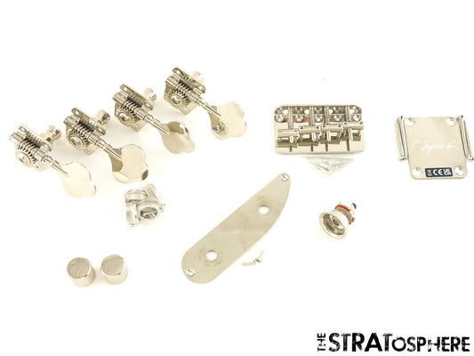 Fender Squier 50s Precision P Bass HARDWARE SET Bridge Tuners Plates Guitar